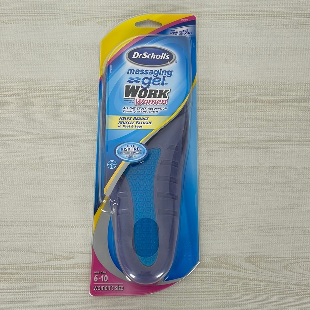 Dr Scholl's massaging gel work insole for women size 6-10 one pair